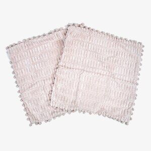 Pink Pom-pom Pillow Covers, 2pk